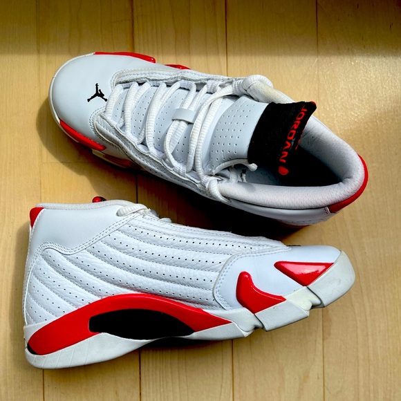 Jordan 14 Red and White - Picture 2 of 8